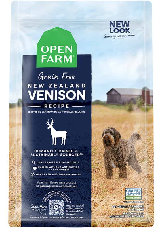 Open Farm Venison Dry Food 22 lbs Bones Pet Boutique