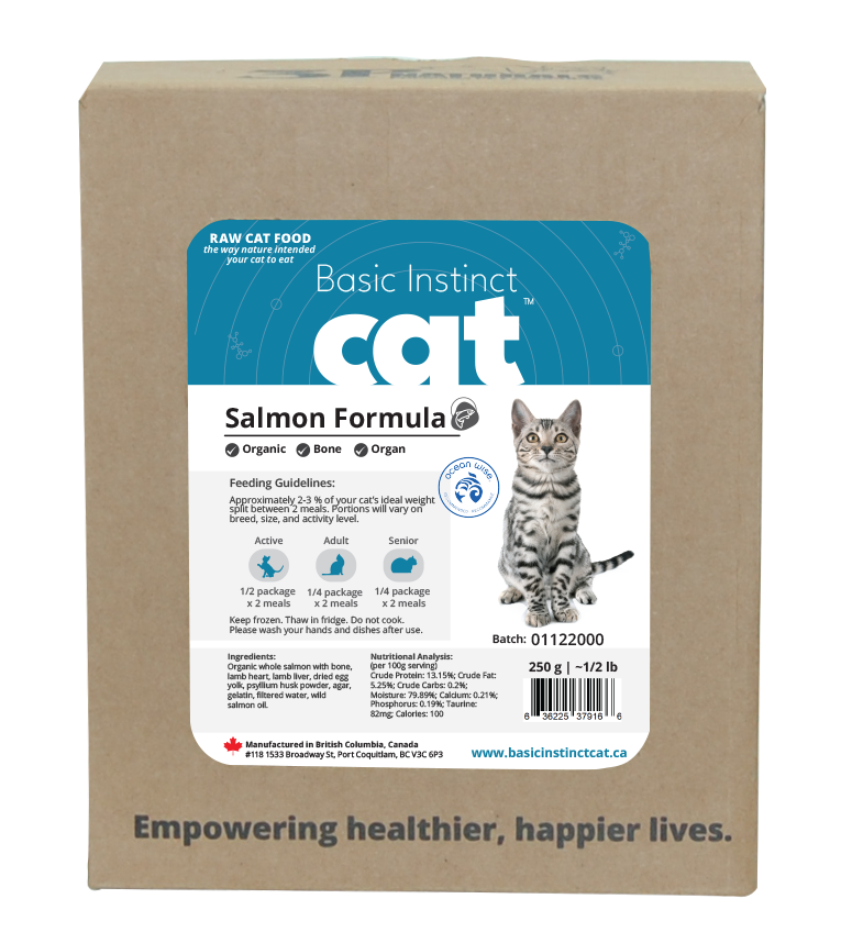 Red dog Blue Kat Basic Non Medicated Salmon for Cat 4x125g Bones Pet