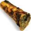 The Artisan Smoked Marrow Bone features a large, meaty bone with a rough brown exterior and visible smoked meat and marrow, displayed against a white background.