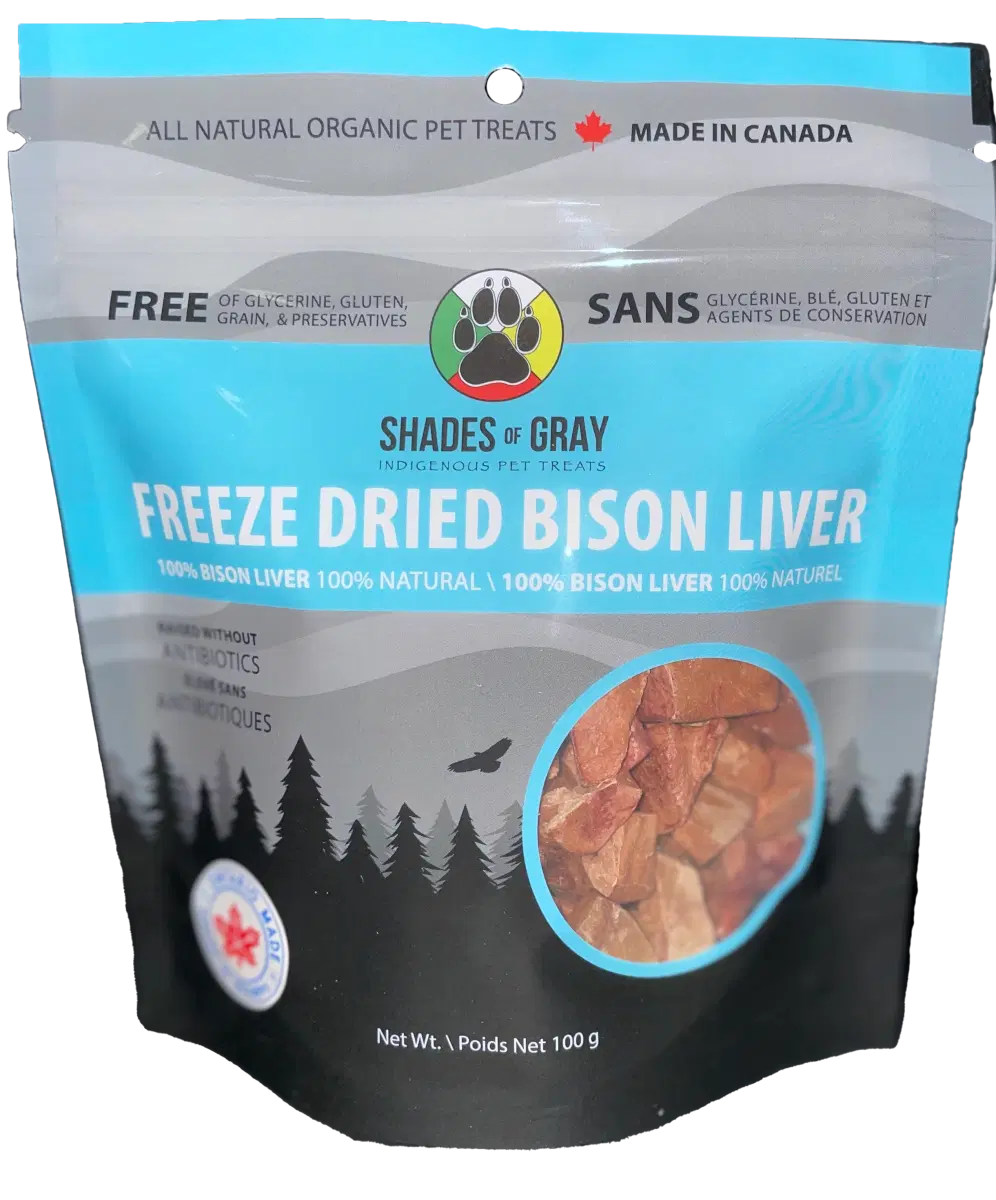 Shades Of Gray Freeze Dried Bison Liver 100 gr Bones Pet Boutique