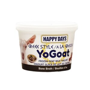 Happy Days Frozen Bone Broth Goat Milk Yogourt 475 g